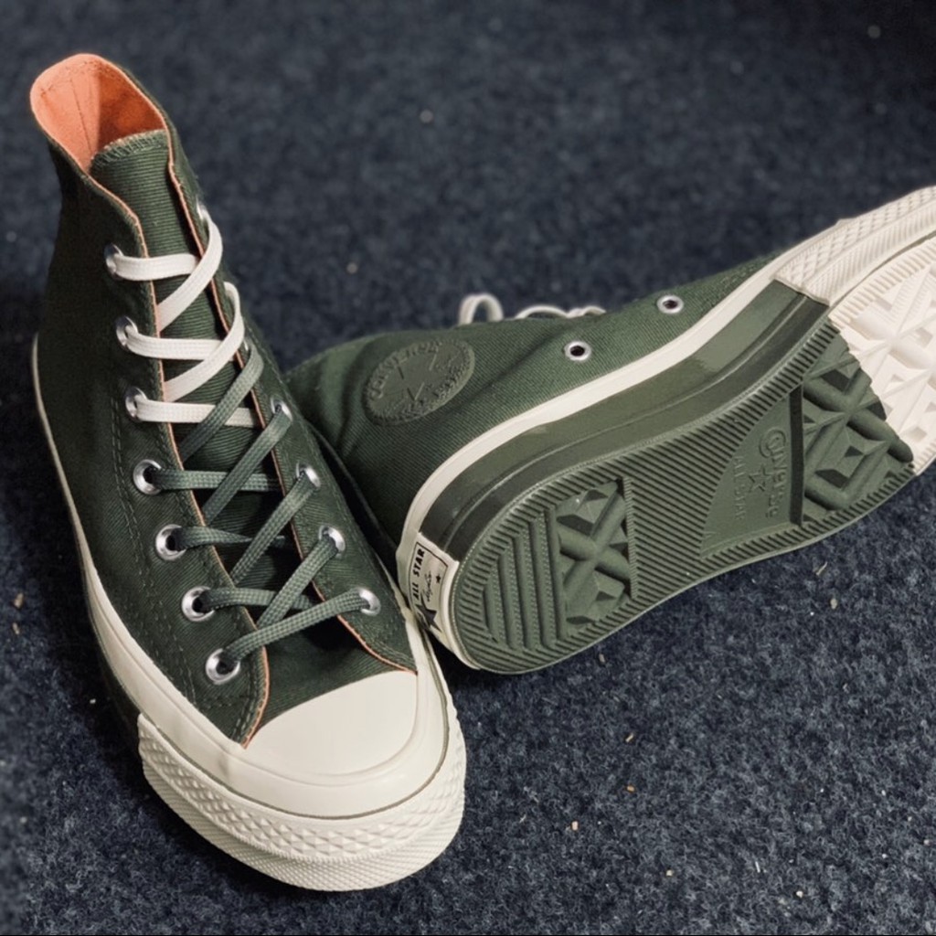 converse army green high tops