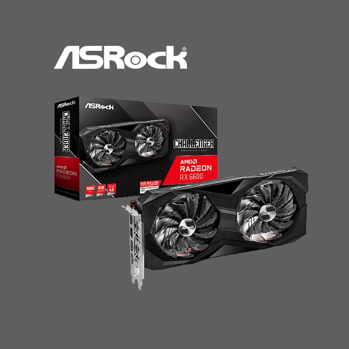 ASROCK AMD Radeon RX 6600 Challenger D 8GB Graphics Card