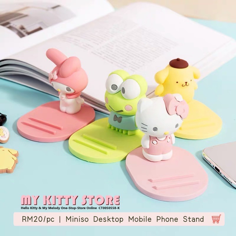 Miniso X Sanrio Characters Desktop Mobile Phone Stand Hello Kitty My