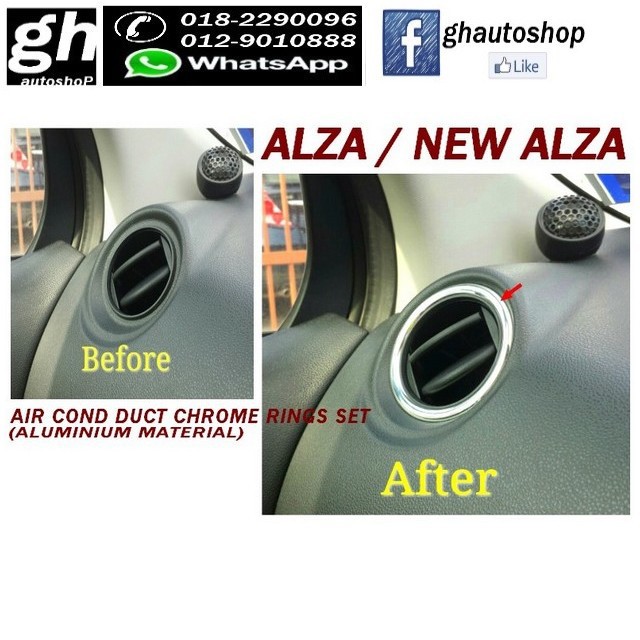 Perodua Alza / New Alza sporty interior air cond duct 