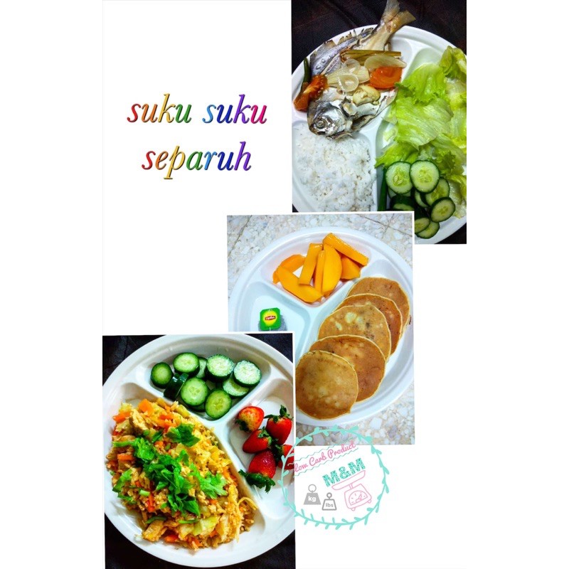 Buy Pinggan Suku Suku Separuh Pinggan Diet Pinggan DSSS Portion 