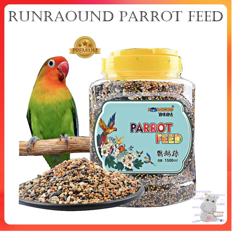 Runaround Parrot Feed 1200ml/850g cockatiel Lovebird Sun conure