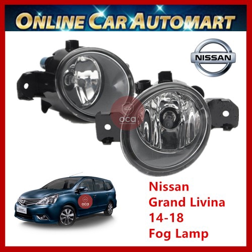 Nissan Grand Livina 14-18 Car Fog Lamp/Fog Light OEM Fit (White glass) 2 Pcs