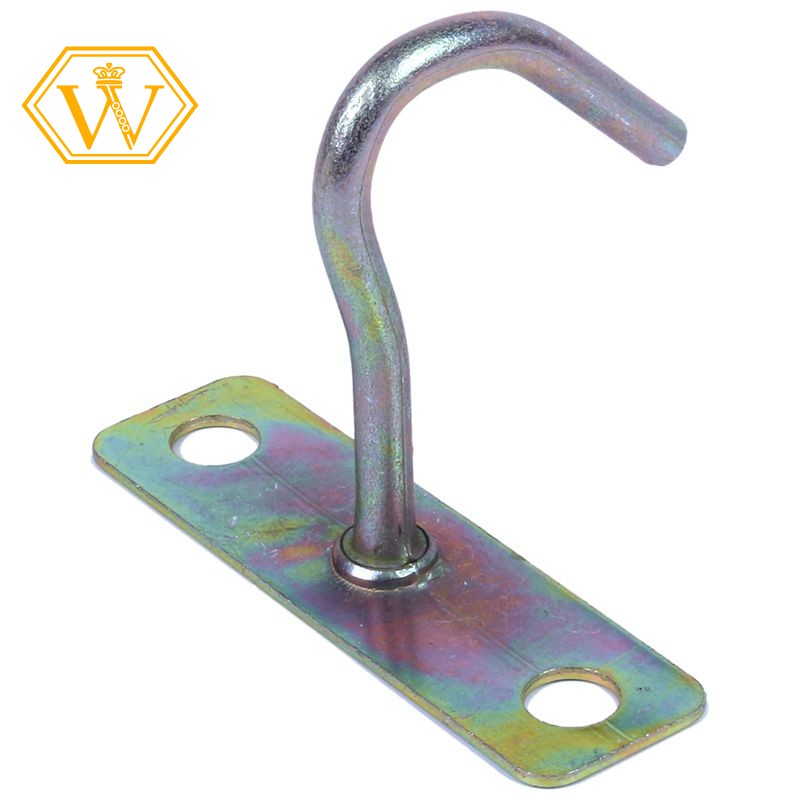 Stock Fan Fixture Metal J Shaped Ceiling Mount Hook Hanger 80mm Height