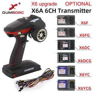 DUMBORC X6P 6CH 2.4G Radio Controlador Sender con X6DC Receptor para RC Auto Boot