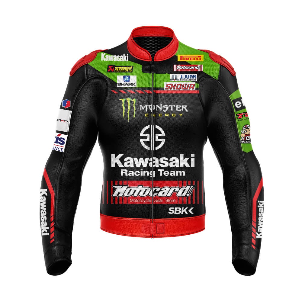 Kawasaki Monster Energy Jacket WSBK 2021 Motorcycle Racing Leather ...