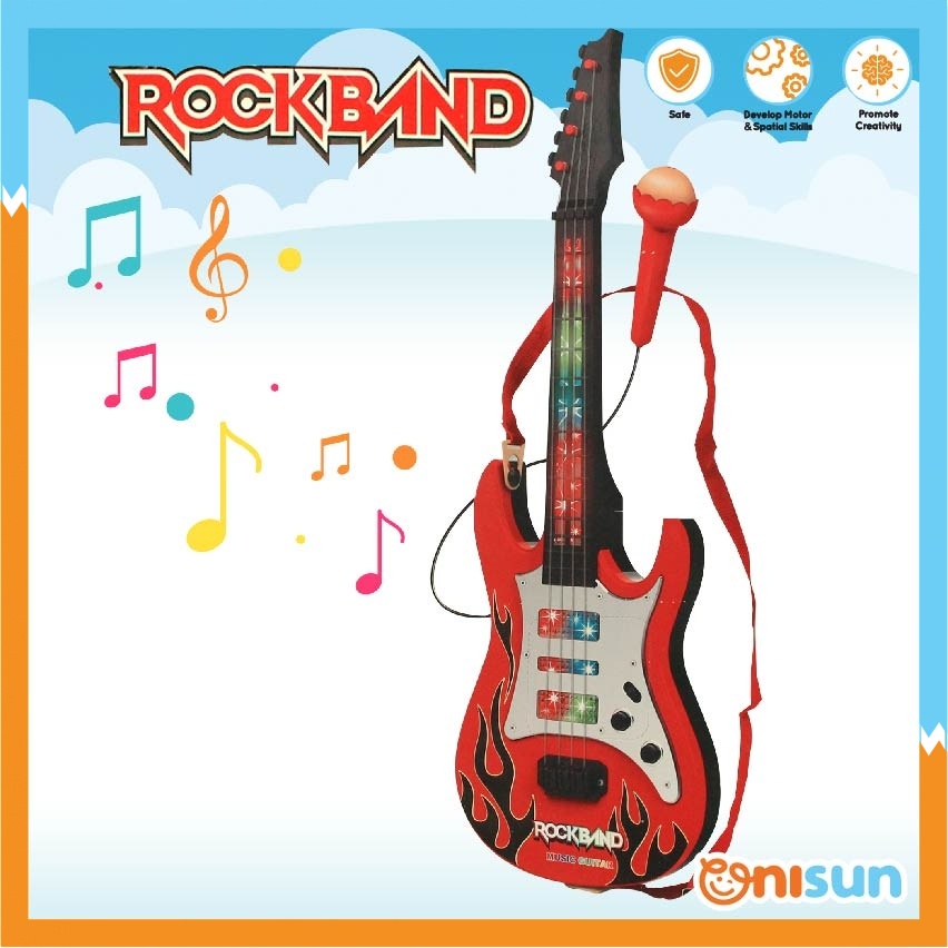 Children Musical Instrumental Electronic Rockband Guitar (Mainan Music Kanak Kanak)