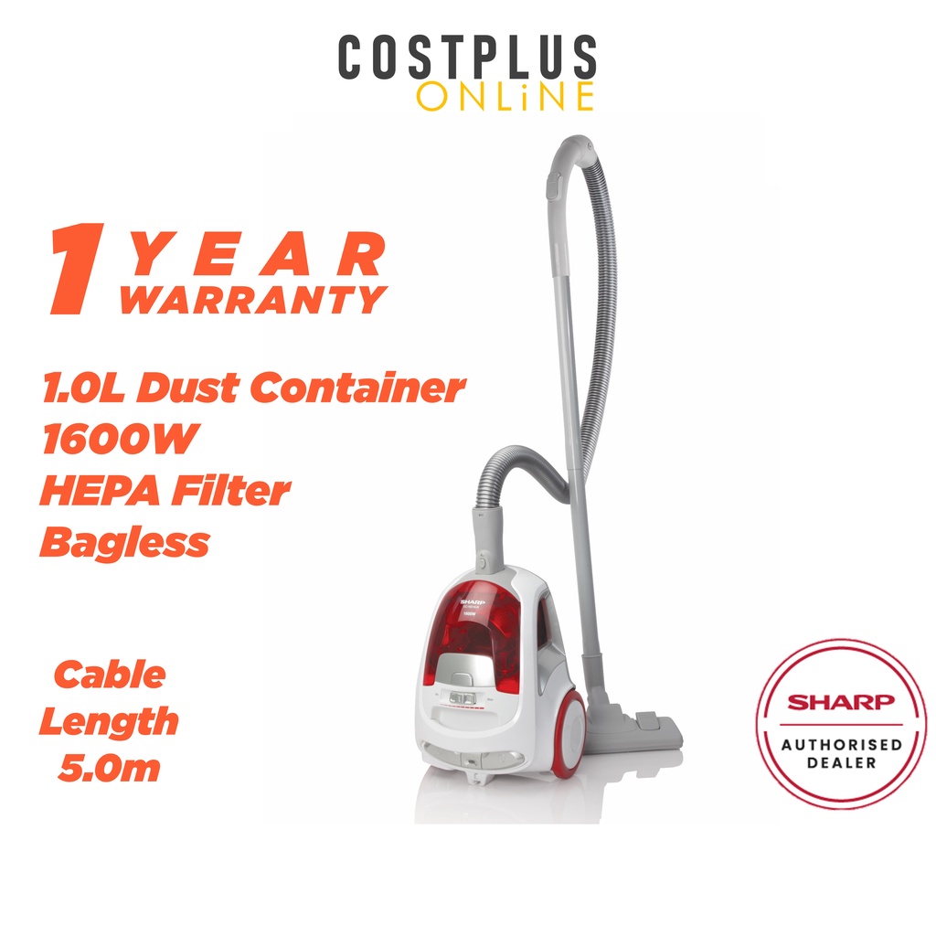 Sharp ECNS16R Vacuum Cleaner Bagless 1600W HEPA Shopee Malaysia