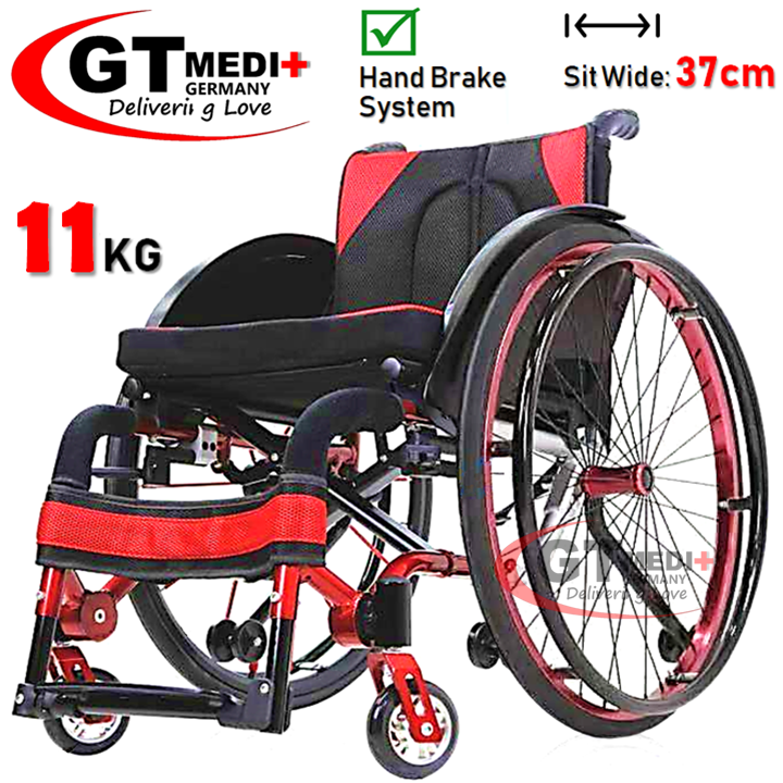 WEX-P37-11 GT MEDIT GERMANY Lightweight Tight Narrow Self Propelled Sport Exercise Wheelchair Wheel Chair Kerusi Roda