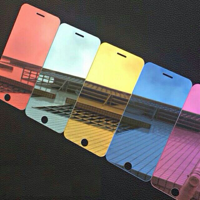 HOT ITEM!! Full Cover Colorful Mirror Tempered Glass Chameleon for iPhone Model | Shopee Malaysia