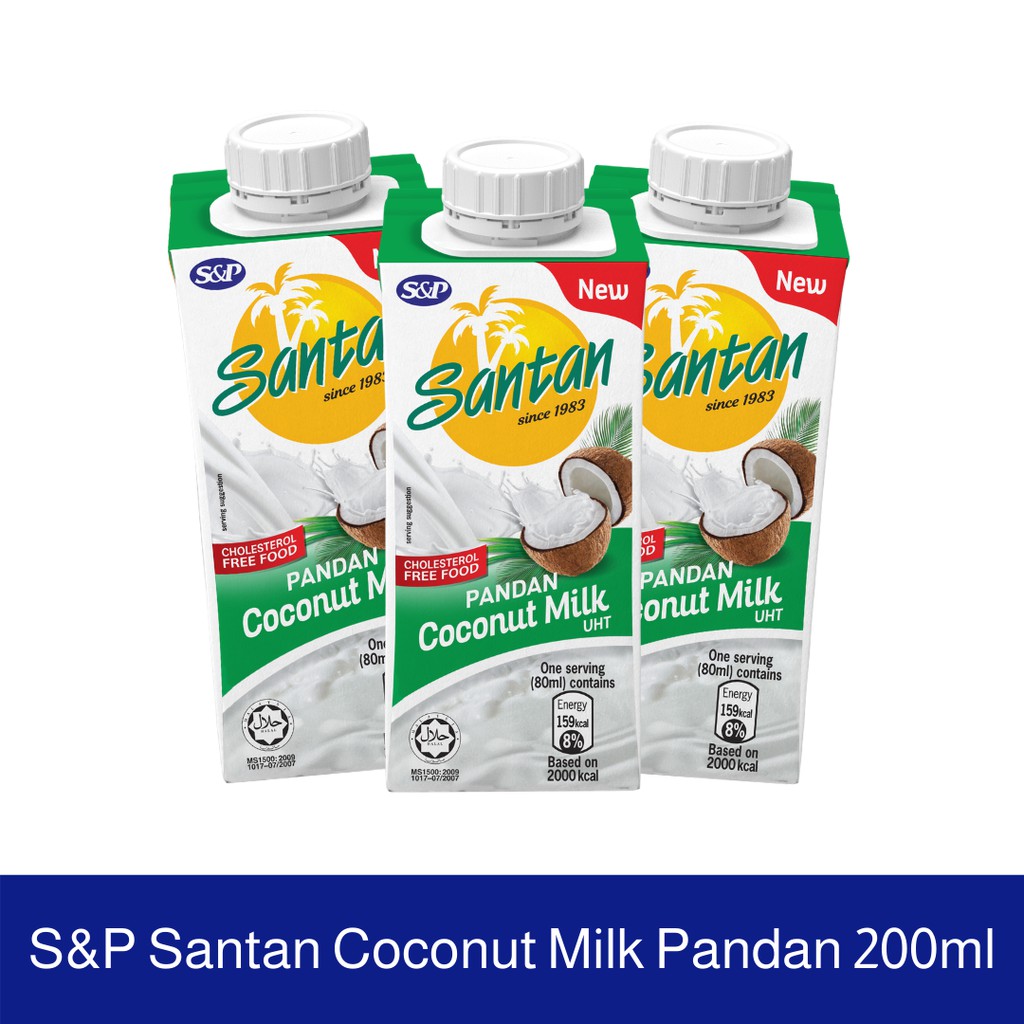 S&P Santan Coconut Milk PANDAN Santan Kelapa (200ml x 3) Shopee Malaysia