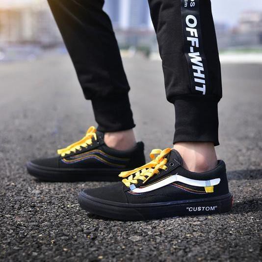 off white x vans black