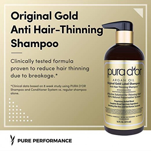 Pura D Or Anti Hair Loss Shampoo For Men And Women 16 Fl Oz 473