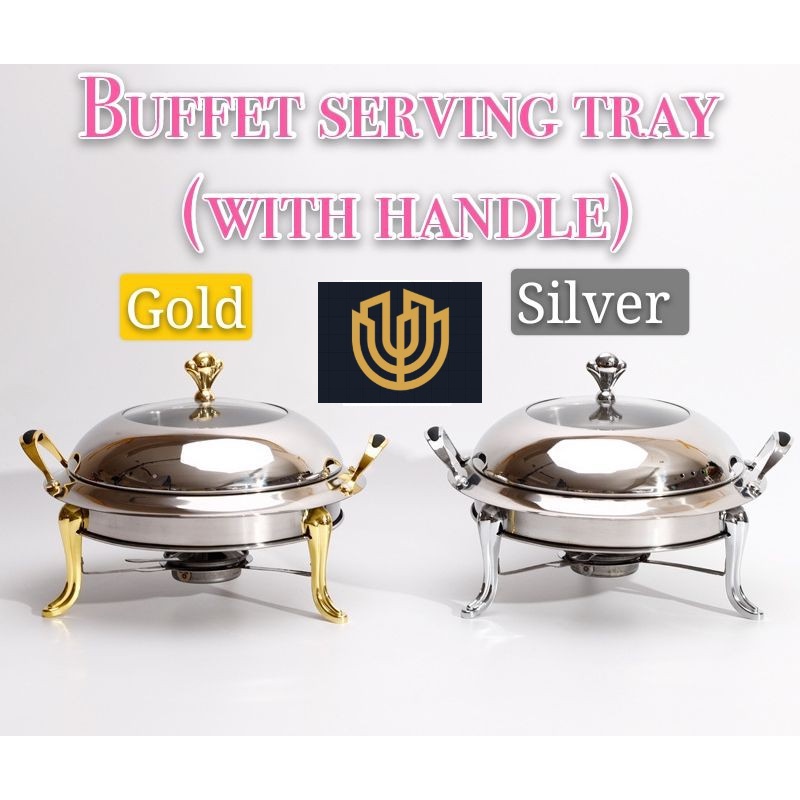 KT WARE 26cm 28cm buffet set food tray serving tray chafing dish soup warmer  kenduri tray ketam buffet set