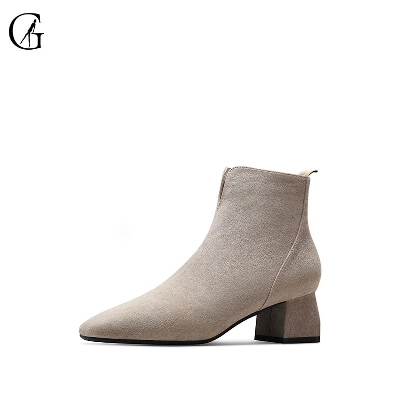 womens ankle boots square toe