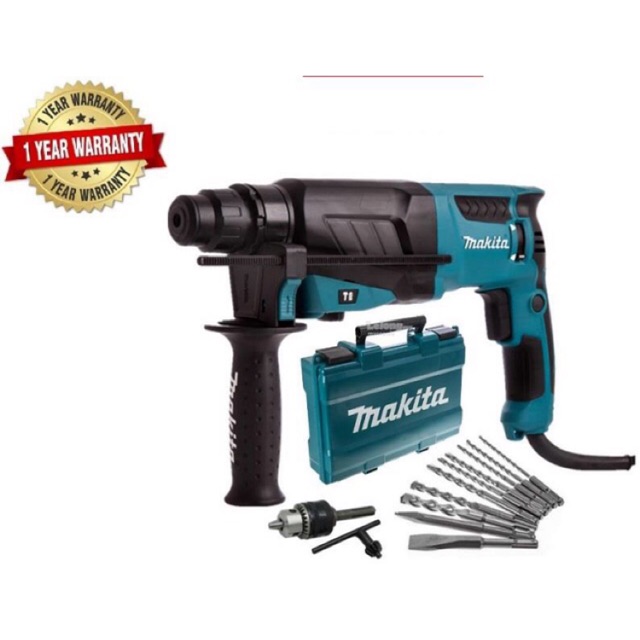 MAKITA ROTARY HAMMER HR2630 26mm FREE Drill bit Chuck Adapter Goggle