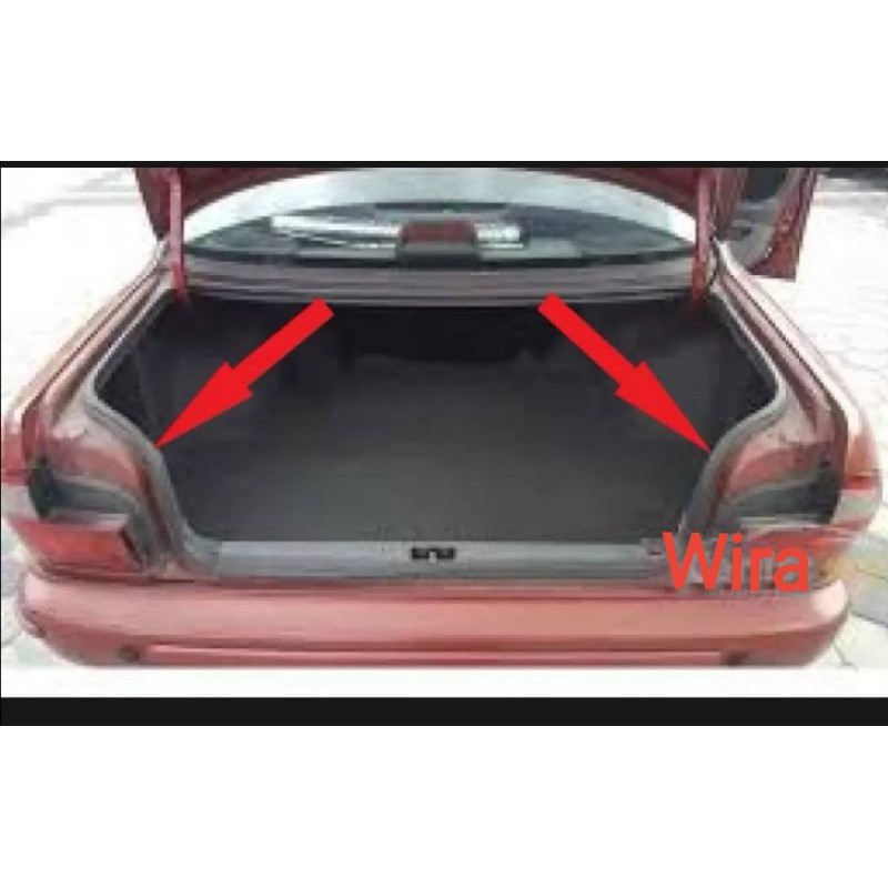 Proton Wira Sedan Aeroback Rear Bonnet Rubber Weatherstrip Getah Bonnet Wira Sedan Aeroback Hitam Getah Bonet Kereta Shopee Malaysia