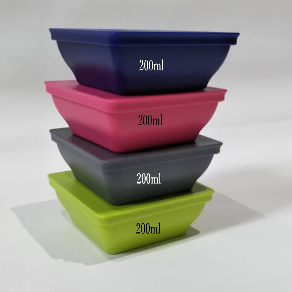 Tupperware Zen Square Small 200ml (4pcs)