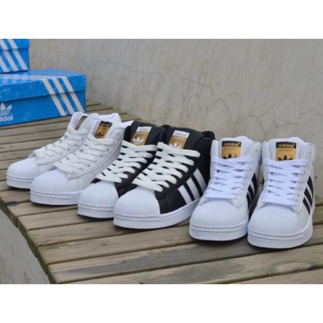 partes Un pan Guante ADIDAS SUPERSTAR HIGH CUT WITH GOLD TAG | Shopee Malaysia