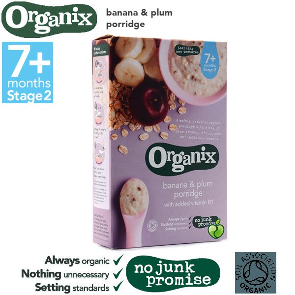organix banana & plum porridge