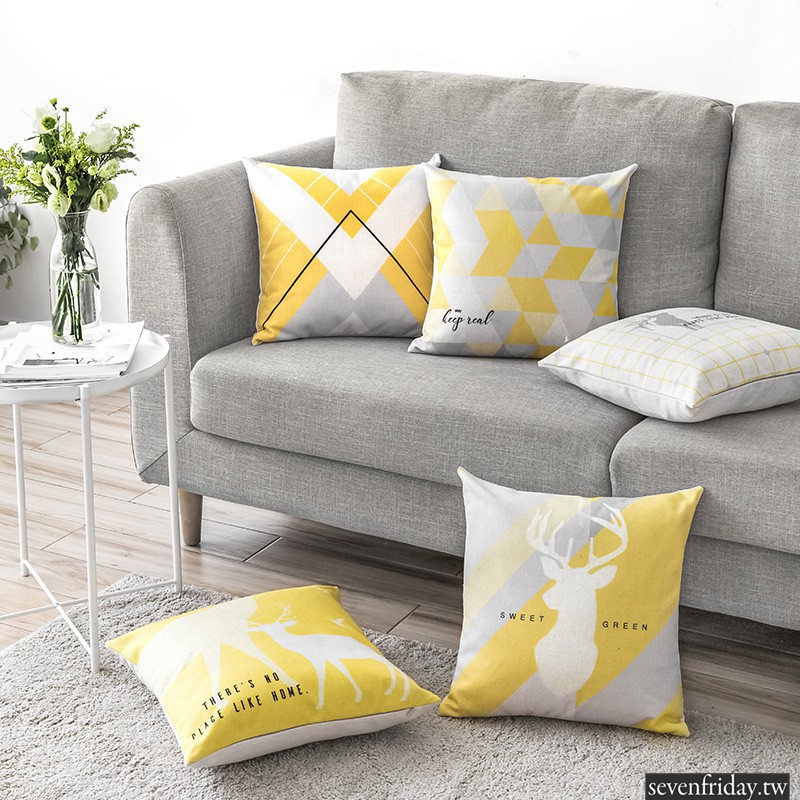 Yellow Sofa Pillow Ikea Model Room Pillow Lumbar Pillow Cushion