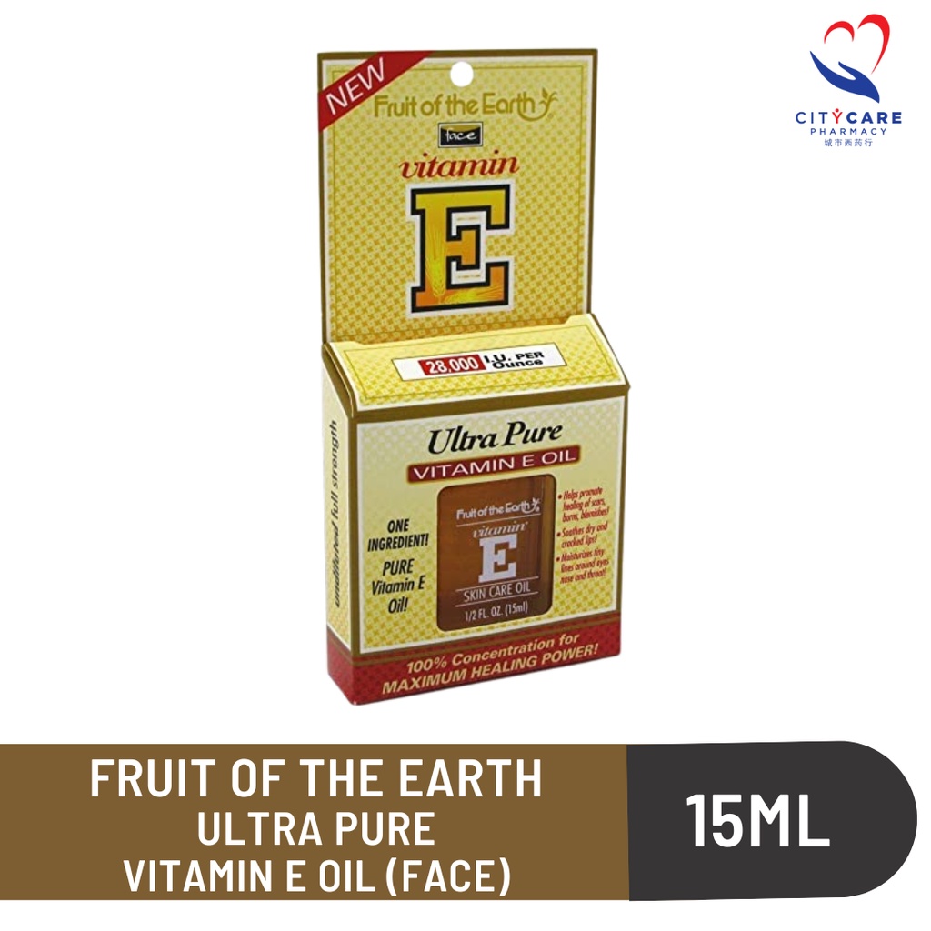 [Exp date : 10/2027] Fruit Of The Earth Ultra Pure Vitamin E Oil (Skin Care oil - Face) 15ml