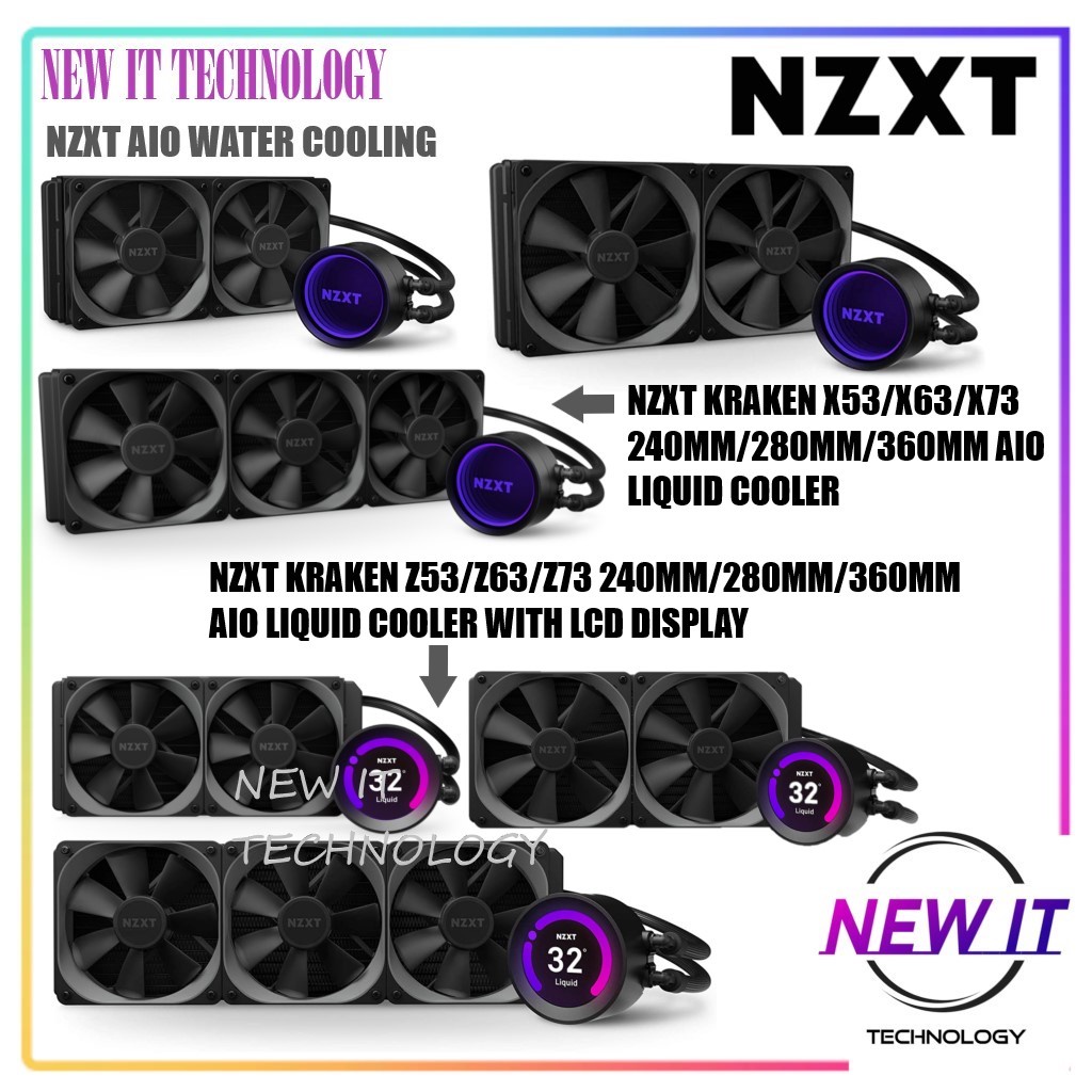 NZXT KRAKEN X53 X63 X73 240MM 280MM 360MM AIO LIQUID COOLER/NZXT KRAKEN ...