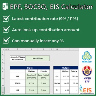 Kira EPF, Kira KWSP, Kira SOCSO, Kira PERKESO, KWSP Calculator, EPF ...