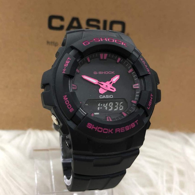 black and pink g shock