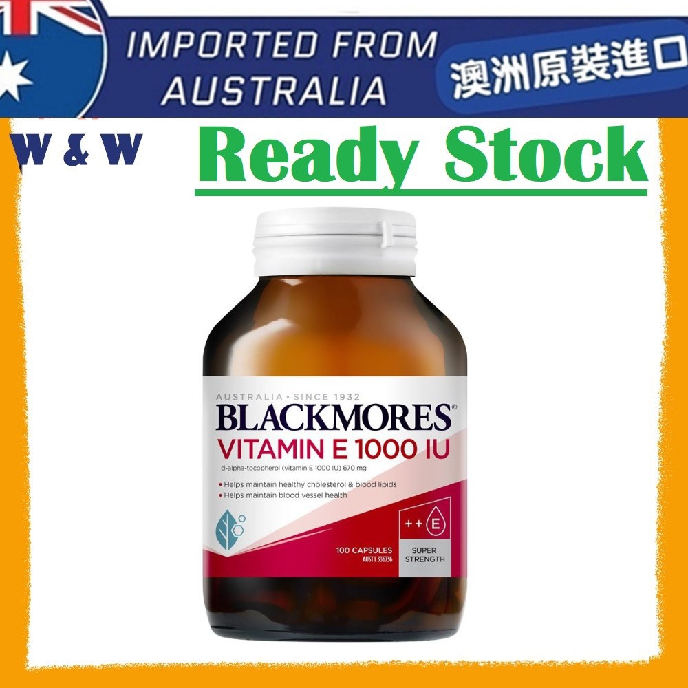 [AUS Import EXP 04/2029] Blackmores Natural Vitamin E 1000IU ( 100 Capsules )