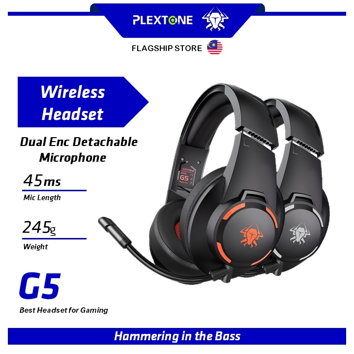 [New 2021] PLEXTONE G5 Foldable Gaming Wireless Headphones Low Latency