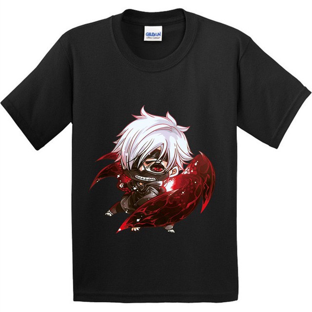 100 Cotton Children Anime Tokyo Ghoul Design T Shirt Kids Ken Kaneki Clothes Shopee Malaysia - kaneki roblox shirt