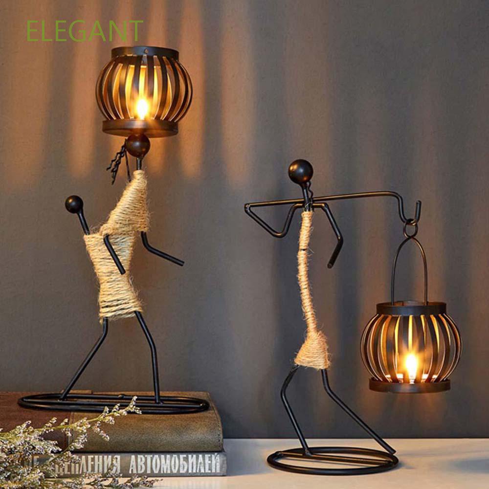 ELEGANT Creative Candlestick Nordic Wedding Decoration Candle Holder Stand Craft Iron New Year Decor Classic for Hotel Restaurant Candle Stand