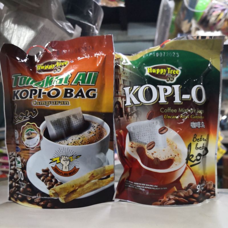 Happy Tree Plus 55 KopiO Uncang Without Sugar 8sachet x 10gm / Tongkat Ali KopiO Bag 10's x