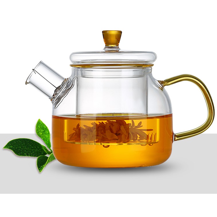 BO.EN Tea Infuser Pot with Borosilicate Glass, Heat Resistance Water Kettle Drinkware/ Jug Air Tea Pot / 透明玻璃茶壶