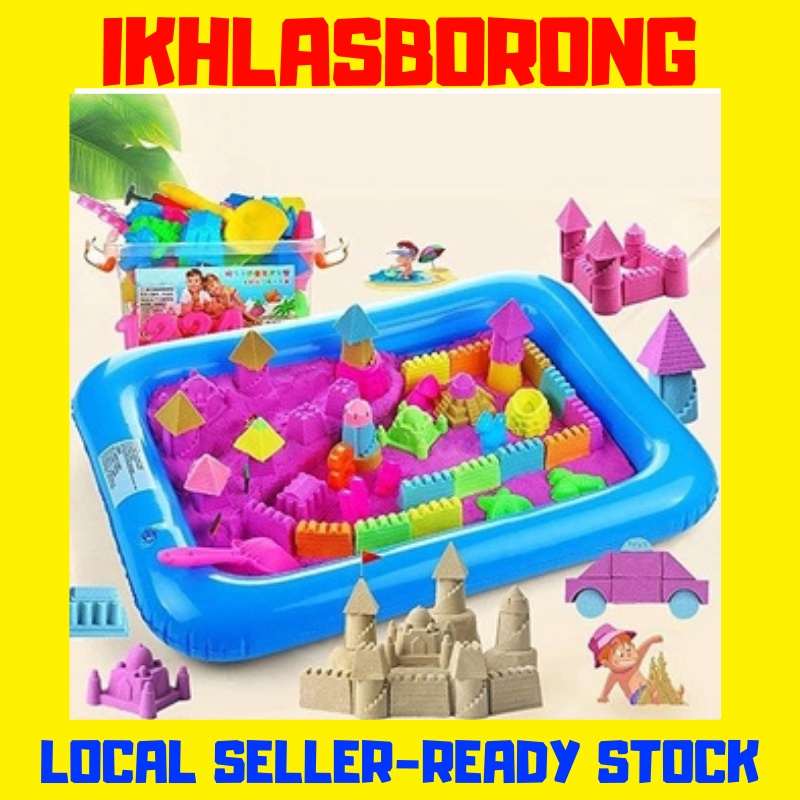 2kg Realeos THE SAND Dynamic Eco Sand Castle Play Set Tools Play Diy