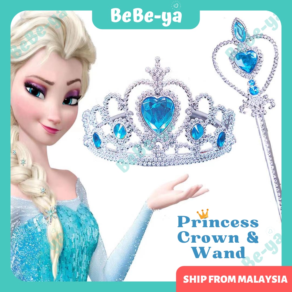 Princess Crown Wand (2 pcs) - Frozen Accessories Girl Set Magic Wand ...