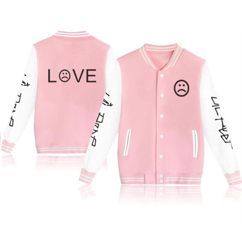 lil peep love hoodie pink