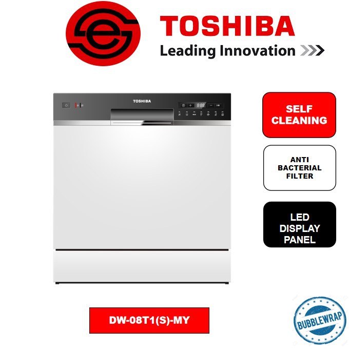 (KLANG VALLEY DELIVERY) TOSHIBA 4-8 person Table Top DishWasher DW-08T1(S)-MY TOSHIBA DISHWASHER