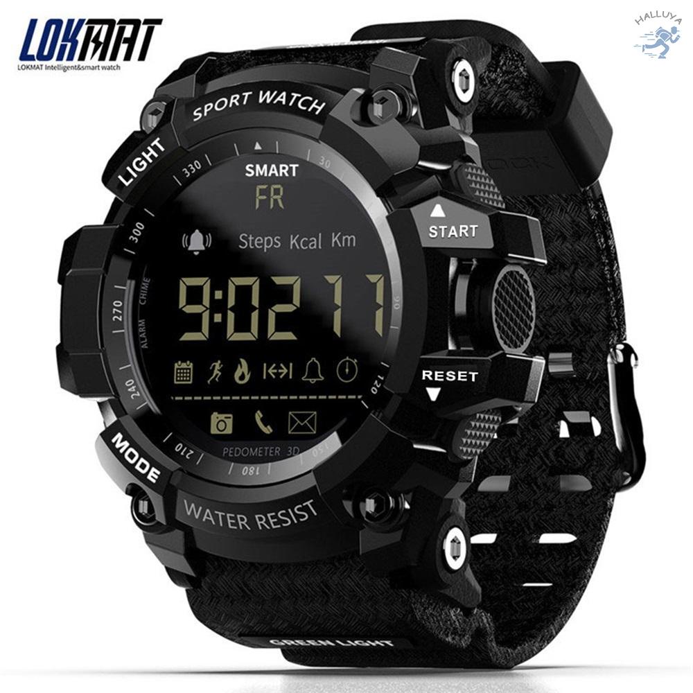 LOKMAT MK16 Smart Watch  Army Rugged Men Women Watch 12-months Battery Life IP67 / 5ATM Waterproof EL Luminous Sports BT Smartwatch Pedometer Activity Fitness Tracker Remote