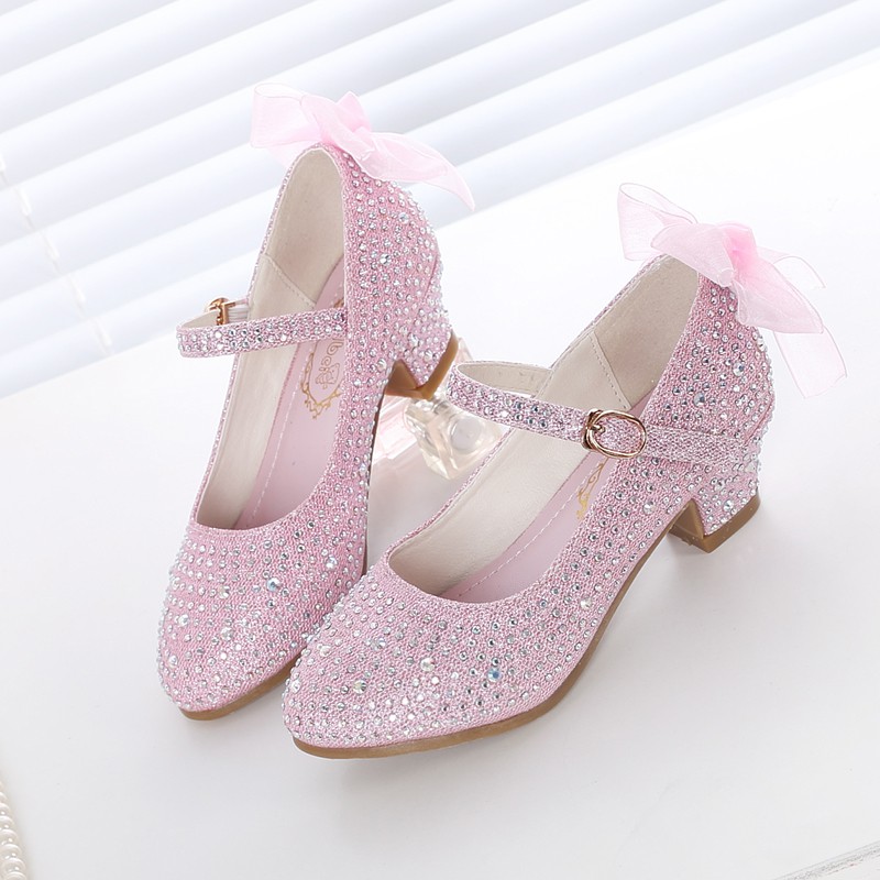 Kids Girls Shoes Sandals For Kids Glitter Butterfly Low Heel Children Shoes Girls Party Sandal High Heel Shoe Shopee Malaysia