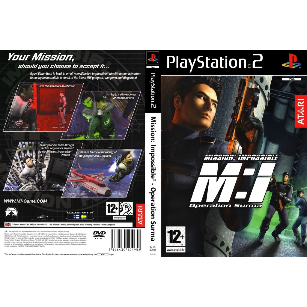 PS2 CD DVD Games Mission Impossible Operation Surma (DVD Game)