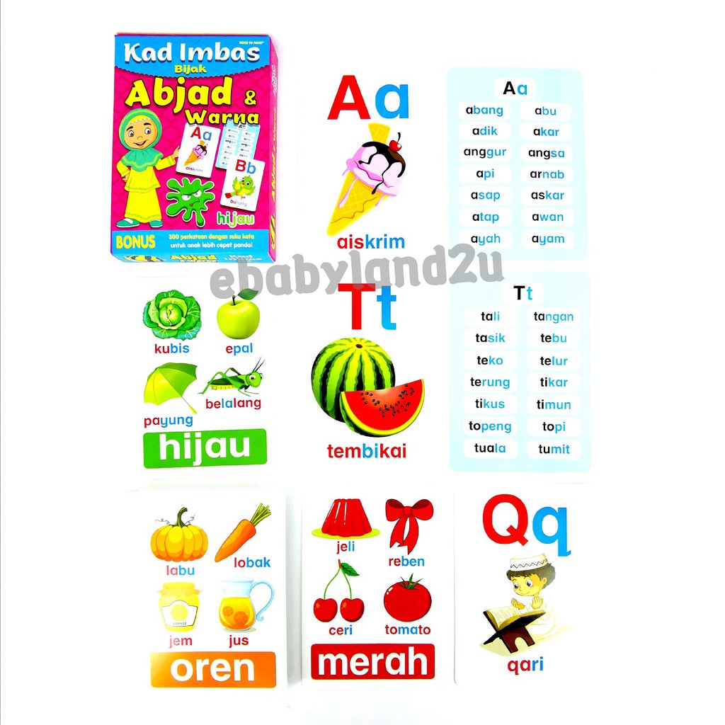 Early Learning Flash Card Bahasa Melayu Kad Imbas For Baby Suku Kata