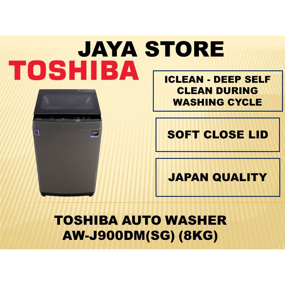 TOSHIBA FULLY AUTO WASHING MACHINE AW-J900DM(SG) (8KG) | Shopee Malaysia