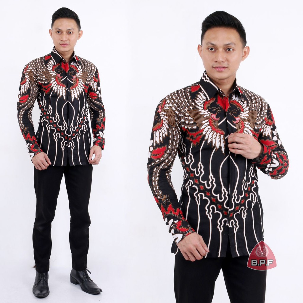 Bk3 Long Sleeve Pekalongan Batik Shirt 025 Shopee Malaysia