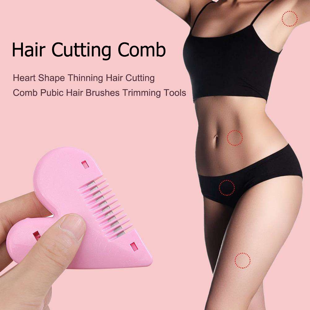 Hair Trimmer Heart Shape Thinning Hair Cutting Comb Pubic Hair