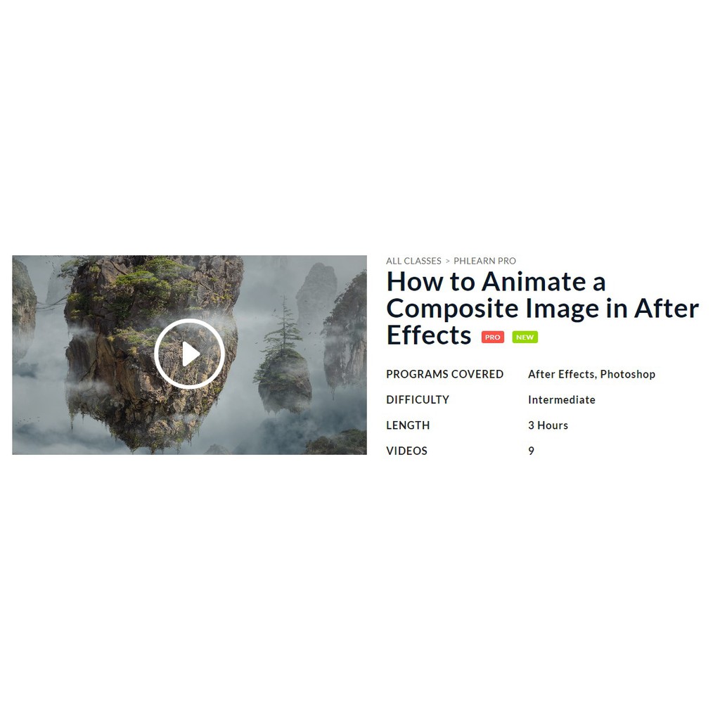 Video Tutorial Phlearn Pro How To Animate A Composite Image In After Effects With ron Nace Shopee Malaysia