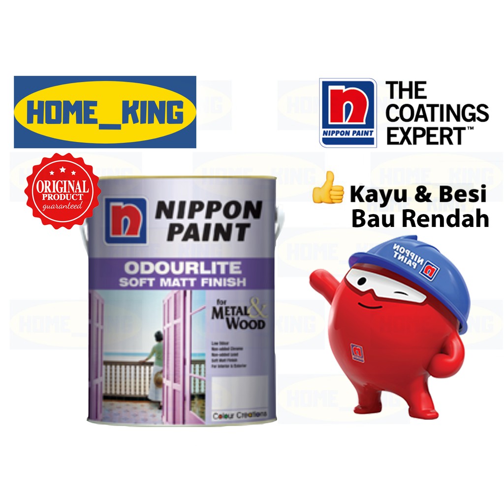 100 ORIGINAL 1LT Nippon Paint Odourlite Soft Matt 100 ORIGINAL 1LT Nippon Paint Odourlite Soft Matt