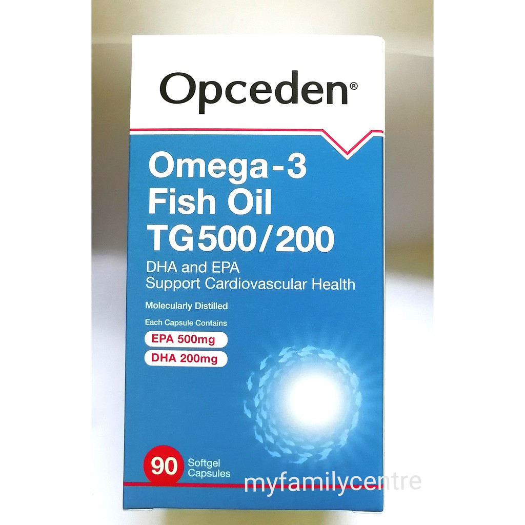 Opceden Omega3 Fish Oil TG500/200 Softgels (EPA 500mg, DHA 200mg) Exp
