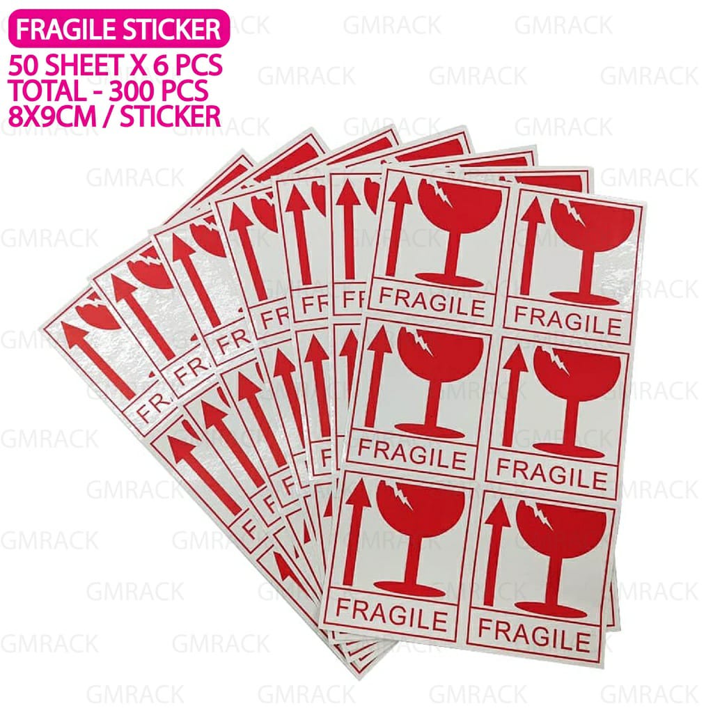 Pcs Fragile Sticker Sticker Mudah Pecah Shopee Malaysia